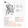 VEVOR Commercial Food Processor 550W Electric Vegetable Cutter with 3 Discs, for Chopping Vegetables Fruit, 2 Feeding Holes, 3 mm Shreds 4 mm Slices 8 mm Strips, Potato Slicer, with Cast Aluminum Body