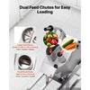 VEVOR Commercial Food Processor 550W Electric Vegetable Cutter with 5 Discs, for Chopping Vegetables Fruit, 2 Feeding Holes, 3 mm/4 mm/7 mm Shreds, 2 mm/4 mm Slices, Potato Slicer, with Floor Stand