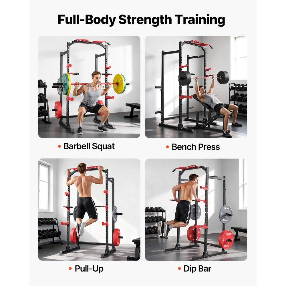 Vevor Power Cage Multi-Functional Squat Rack Home Gym Strength Trainin ...