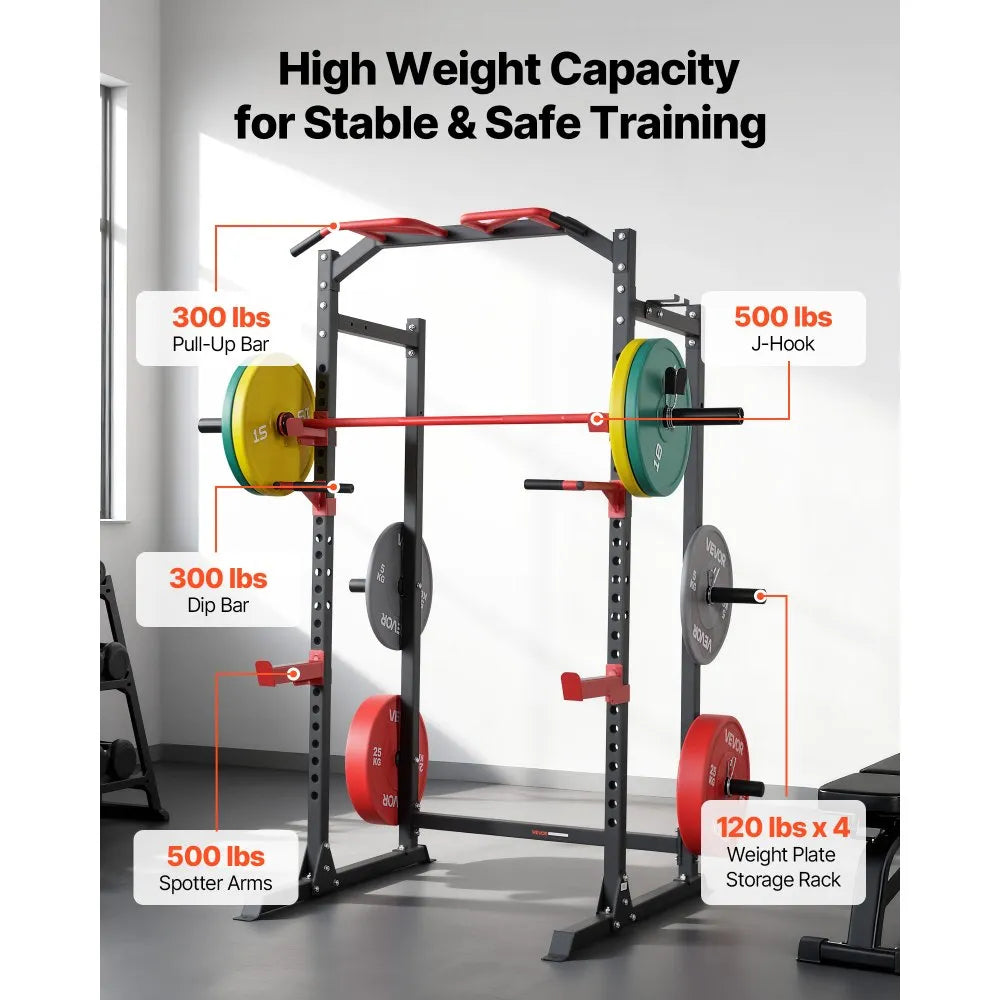 Vevor Power Cage Multi-Functional Squat Rack Home Gym Strength Trainin ...