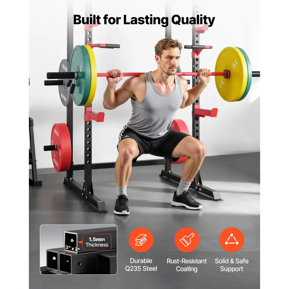 Vevor Power Cage Multi-Functional Squat Rack Home Gym Strength Trainin ...