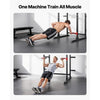 VEVOR Power Cage Power Rack, Multifunctional Barbell Squat Rack with Adjustable Height, Home Gym Strength Training Workout Equipment with J-Hooks & More Fitness Attachment for Bench Press Pull-Up Dips