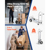 VEVOR 2 in 1 Hand Truck, 1000 lbs Load Capacity for 4-Wheel Mode, Convertible Hand Truck Dolly with Non-Slip Handle & Wheels, Portable Trolley Dolly for Moving Home, Office, Warehouse, Supermarket