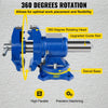 VEVOR 5" Heavy Duty Bench Vise, Double Swivel Rotating Vise Head/Body Rotates 360°,Pipe Vise Bench Vices 30Kn Clamping Force,for Clamping Fixing Equipment Home or Industrial Use