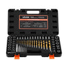 VEVOR Screw Extractor Set with Drill Bits, 65 Pieces, Easy Out Nut Bolt Extractors and Drill Bits, with Adapters, Solid Storage Case, Cr-Mo Steel for Removing Rounded, Broken, or Stripped Fasteners