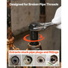 VEVOR Pipe Extractor Set, 9 Pieces Heavy Duty Steel Broken Pipe Extractors, with Solid Storage Case, Cr-Mo Steel for Removing 1/8" to 1" Damaged Threaded Pipes and Fittings, for Plumbers Mechanics DIY
