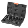 VEVOR Pipe Extractor Set, 9 Pieces Heavy Duty Steel Broken Pipe Extractors, with Solid Storage Case, Cr-Mo Steel for Removing 1/8" to 1" Damaged Threaded Pipes and Fittings, for Plumbers Mechanics DIY