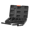 VEVOR Pipe Extractor Set, 9 Pieces Heavy Duty Steel Broken Pipe Extractors, with Solid Storage Case, Cr-Mo Steel for Removing 1/8" to 1" Damaged Threaded Pipes and Fittings, for Plumbers Mechanics DIY