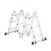 VEVOR Multi-Purpose Folding Ladder, 7-in-1 Tall Step Ladder, A Frame 3 Step Adjustable Telescoping Ladder, 12ft Reach Height Heavy Duty Extension Ladder, 330 lbs Capacity for Household Outdoor Work