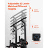 VEVOR Pull Up Bar, 330 LBS Power Tower Dip Station, Workout Dip Station with H-Shaped Stable Base & Back Pad, Adjustable 12 Level Height Free Standing Chin Up Bar for Back, 4-Level Adjustable Back Pad