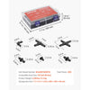 VEVOR  Drip Irrigation Fittings Kit for 1/4" Tubing, 300 Pcs Drip Irrigation System Parts, Tees, Straight Barb, 4 Way Coupling, Elbows, End Plug, Single Barbs, Barbed Connectors for Yard Garden Lawn