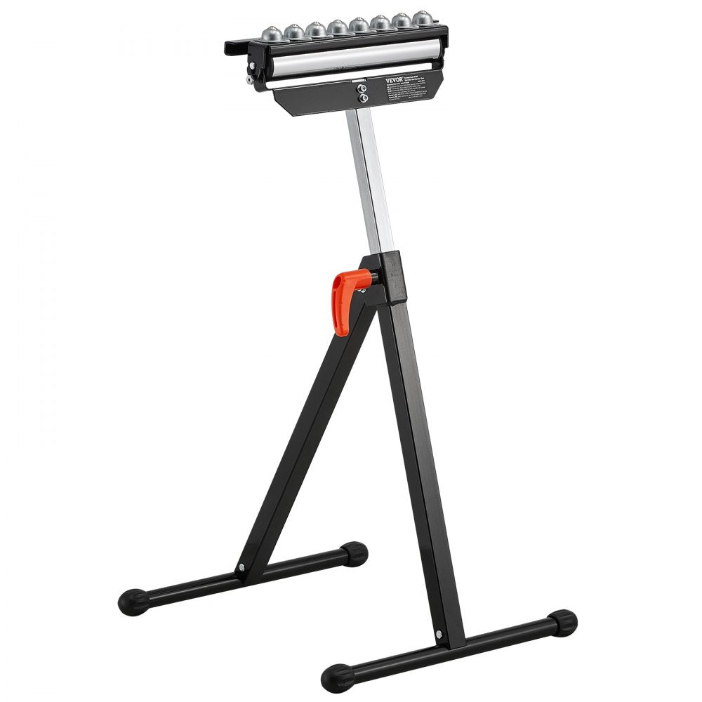 VEVOR Roller Stand, 300 lb Load Capacity, 26.8-42.5 in Adjustable Height, Folding Heavy Duty with 11.5 inch Polished Multi-directional Roller Head, for Table Saw Outfeed Woodworking Extension Support
