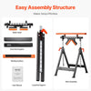 VEVOR 4-in-1 Roller Stand, 440 lb Load Capacity, 33-50 in Adjustable Height, Folding Heavy Duty with Rack & Polished Multi-directional Roller Head, for Table Saw Outfeed Woodworking Extension Support