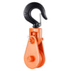 VEVOR 2 Ton Snatch Block with Swivel Hook, 3" Sheave 3/8" Inch Wire Rope, Heavy Duty Snatch Block Pulley 4400 lbs for Towing and Recovery operations on Tow Truck Rollback Wrecker Car Hauler Winches