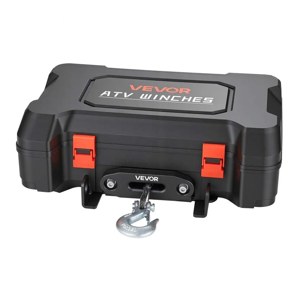 VEVOR Portable Winch, 4500 lbs 12V DC Electric Winch with Synthetic Rope, Wireless & Wired Remotes, Box-Style Recovery Kit with Fairlead, Clevis Hook, Strap for ATV UTV Off-Road Outdoor Pulling Tasks