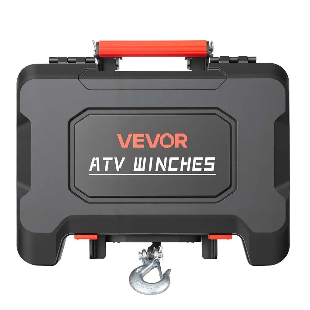 VEVOR Portable Winch, 4500 lbs 12V DC Electric Winch with Synthetic Rope, Wireless & Wired Remotes, Box-Style Recovery Kit with Fairlead, Clevis Hook, Strap for ATV UTV Off-Road Outdoor Pulling Tasks