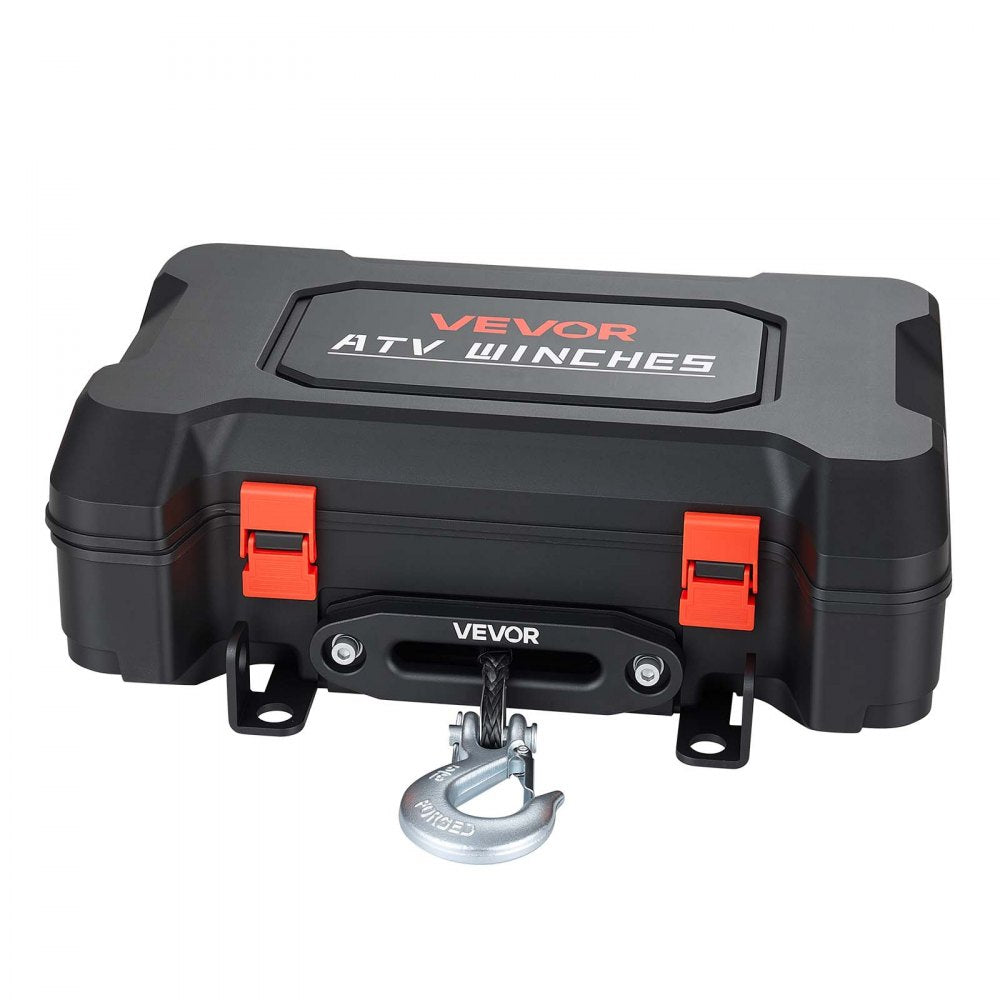 VEVOR Portable Winch, 6000 lbs 12V DC Electric Winch with Synthetic Rope, Wireless & Wired Remotes, Box-Style Recovery Kit with Fairlead, Clevis Hook, Strap for ATV UTV Off-Road Outdoor Pulling Tasks