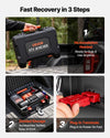 VEVOR Portable Winch, 6000 lbs 12V DC Electric Winch with Synthetic Rope, Wireless & Wired Remotes, Box-Style Recovery Kit with Fairlead, Clevis Hook, Strap for ATV UTV Off-Road Outdoor Pulling Tasks