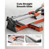 VEVOR 24-Inch Manual Tile Cutter, Upgraded Sliding Head Cutting Tool with Spring-Loaded Base, Angle Fence, Tungsten Carbide Cutting Wheel, Alignment Guide, for DIY Pros, Ceramic, Floor, Wall Tiles