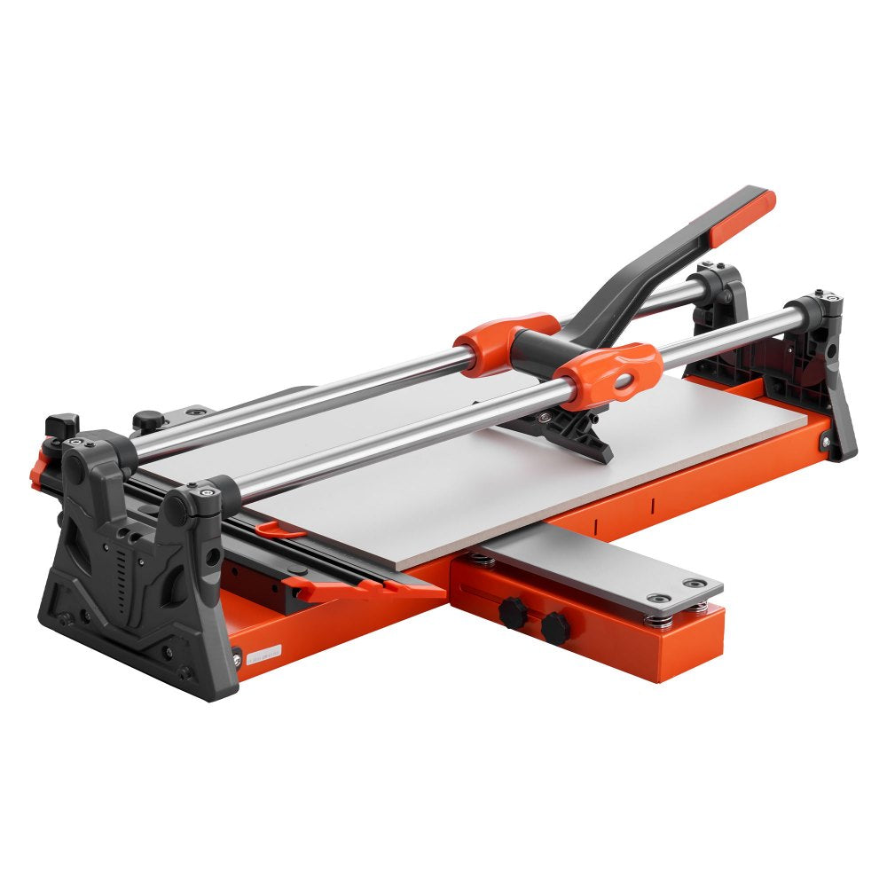 VEVOR 24-Inch Manual Tile Cutter, Upgraded Sliding Head Cutting Tool with Spring-Loaded Base, Angle Fence, Tungsten Carbide Cutting Wheel, Alignment Guide, for DIY Pros, Ceramic, Floor, Wall Tiles