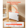 VEVOR Convection Panel Heater, 1500W Electric Panel Space Heater with Remote & Touch Control, 3 Modes, 24H Timer, Stand or Wall Mount Design with Anti-Tipping & Overheat Protection for Home and Office