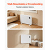 VEVOR Convection Panel Heater, 1500W Electric Panel Space Heater with Remote & Touch Control, Portable Stand or Wall Mount Design with Anti-Tipping and Overheat Protection for Home and Office, White