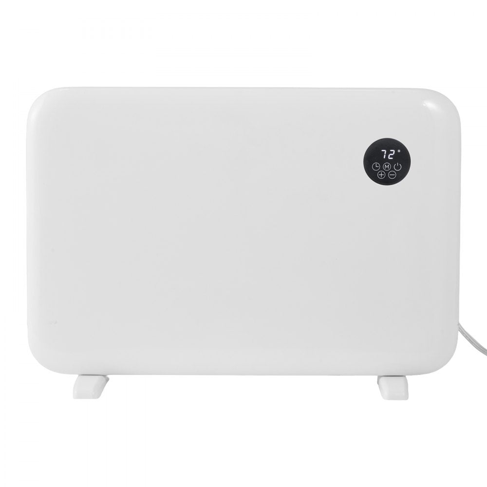 VEVOR Convection Panel Heater, 1500W Electric Panel Space Heater with Remote & Touch Control, Portable Stand or Wall Mount Design with Anti-Tipping and Overheat Protection for Home and Office, White