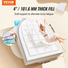 VEVOR Mattress Topper, Queen Size, 4 in Thickness, Memory Foam, Fiber Fill, Detachable & Washable, Ergonomically Designed for Pressure Relief, Comfortable Cooling & Breathable, Ideal for Hot Sleepers