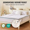 VEVOR Mattress Topper, Queen Size, 4 in Thickness, Memory Foam, Fiber Fill, Detachable & Washable, Ergonomically Designed for Pressure Relief, Comfortable Cooling & Breathable, Ideal for Hot Sleepers