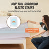 VEVOR Mattress Topper, Queen Size, 4 in Thickness, Memory Foam, Fiber Fill, Detachable & Washable, Ergonomically Designed for Pressure Relief, Comfortable Cooling & Breathable, Ideal for Hot Sleepers