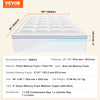 VEVOR Mattress Topper, Queen Size, 4 in Thickness, Memory Foam, Fiber Fill, Detachable & Washable, Ergonomically Designed for Pressure Relief, Comfortable Cooling & Breathable, Ideal for Hot Sleepers