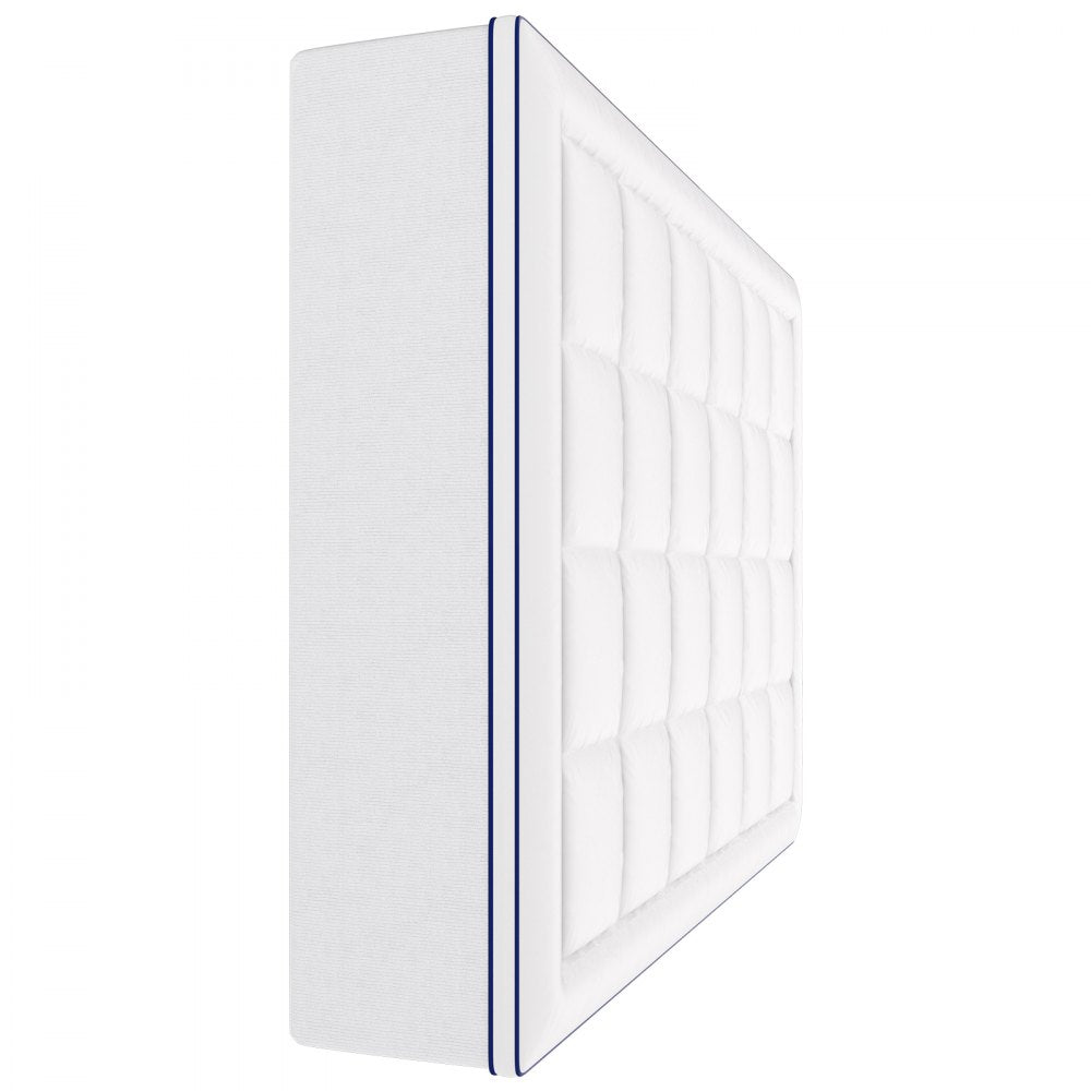VEVOR Mattress Topper, Queen Size, 4 in Thickness, Memory Foam, Fiber Fill, Detachable & Washable, Ergonomically Designed for Pressure Relief, Comfortable Cooling & Breathable, Ideal for Hot Sleepers