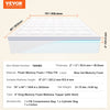 VEVOR Mattress Topper, King Size, 4 in Thickness, Memory Foam, Fiber Fill, Detachable & Washable, Ergonomically Designed for Pressure Relief, Comfortable Cooling & Breathable, Ideal for Hot Sleepers