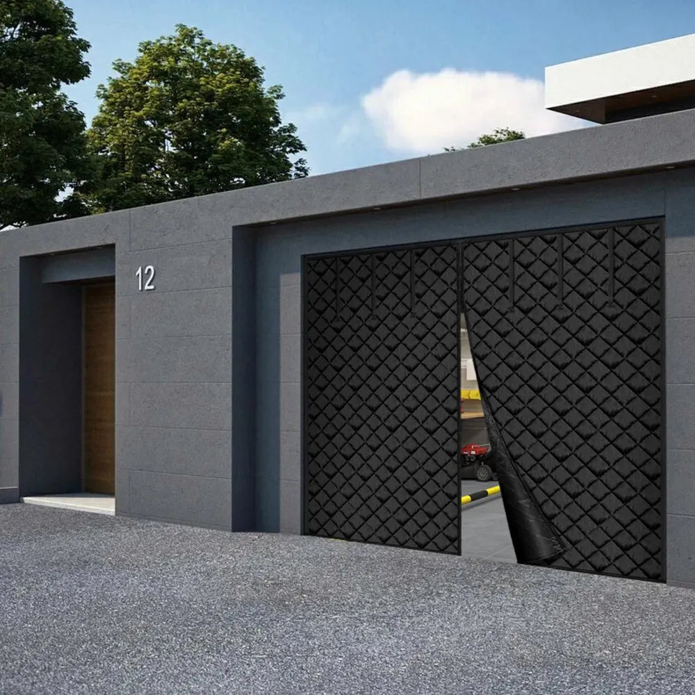 VEVOR Garage Door Screen for Winter, 10x8FT, Garage Door Insulation Kit, Magnetic Thermal Insulated Door Curtain with 300D Oxford Fabric Heavy Duty Weighted Bottom, Easy Assembly for Garage Door
