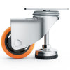 VEVOR Leveling Casters, Set of 4, 720 lbs Total Load Capacity, 3 inches Diameter, Heavy Duty 360 Degree Swivel Caster Wheels, Adjustable Casters with Feet for Workbench, Machine, Equipment, Furniture