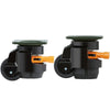 VEVOR Leveling Casters, 4-Pack Heavy Duty 360° Swivel Caster Wheels Hold up to 1100 lbs Load, 2 inches Caster Diameter, Adjustable Casters with Upgraded Handle Design and Feet for Workbench & Machine