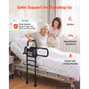 VEVOR Bed Rails for Elderly Adults Bed Side Assist Rail with Floor Support, Motion Sensor LED Light, 300LBS Dual-Handle Support, Adjustable Handle Length, Storage Pocket, Fits King Queen Full Twin Bed