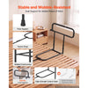 VEVOR Bed Rails for Elderly Adults Folding Bed Side Rail with Floor Support, Length & Height Adjustable, High-Strength Steel Bedside Assist Cane, Fits King Queen Full Twin Bed, 300LBS Strong Capacity