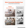VEVOR Bed Rails for Elderly Adults Folding Bed Side Rail with Floor Support, Length & Height Adjustable, High-Strength Steel Bedside Assist Cane, Fits King Queen Full Twin Bed, 300LBS Strong Capacity