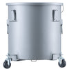 VEVOR Fryer Grease Bucket, 10 Gal Oil Disposal Caddy with Caster Base, Carbon Steel Rust-Proof Coating, Oil Transport Container with Lid, Lock Clips, Filter Bag for Hot Cooking Oil Filtering, Gray