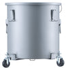 VEVOR Fryer Grease Bucket, 16 Gal Oil Disposal Caddy with Caster Base, Carbon Steel Rust-Proof Coating, Oil Transport Container with Lid, Lock Clips, Filter Bag for Hot Cooking Oil Filtering, Gray