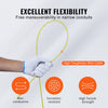 VEVOR Fish Tape, 100 ft, 3/16-inch, Fiberglass Cable Guide with Enhanced Casing and Grip, User-Friendly Wire Routing Instrument, Bendable Wiring Aid for Walls and Electrical Ducts, Insulating