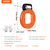 VEVOR Fish Tape, 100 ft, 1/6-inch, Fiberglass Wire Puller with Optimized Housing and Handle, Easy-to-Use Cable Puller Tool, Flexible Wire Fishing Tools for Wall and Electrical Conduit, Non-Conductive