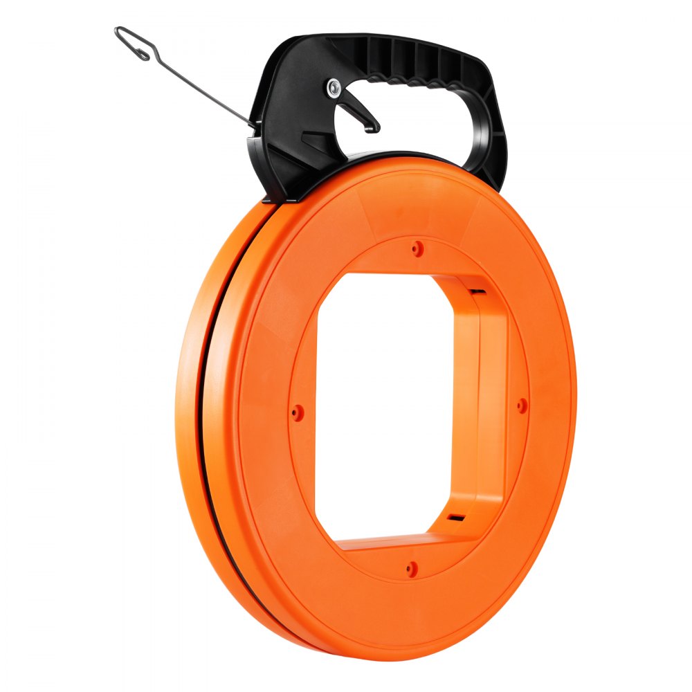 VEVOR Fish Tape, 120-foot, 1/8-inch, Steel Wire Puller with Optimized Housing and Handle, Easy-to-Use Cable Puller Tool, Flexible Wire Fishing Tools for Walls and Electrical Conduit, Non-Conductive