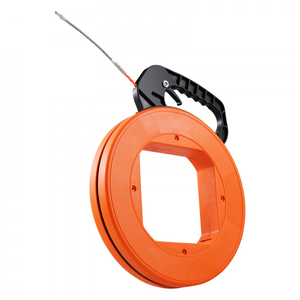 VEVOR Fish Tape, 100-foot, 1/4-inch, PET Wire Puller with Optimized Housing and Handle, Easy-to-Use Cable Puller Tool, Flexible Wire Fishing Tools for Walls and Electrical Conduit, Non-Conductive