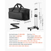 VEVOR Rolling DJ Cable Bag, 1680D, Padded File Gig Bag with Wheels, 6 Detachable Divider, Travel Storage Music Gear Case, for Professional DJ Gear, Musical Instrument and Accessories, Sound Equipment