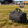 VEVOR Rolling DJ Cable Bag, 1680D, Padded File Gig Bag with Wheels, 6 Detachable Divider, Travel Storage Music Gear Case, for Professional DJ Gear, Musical Instrument and Accessories, Sound Equipment