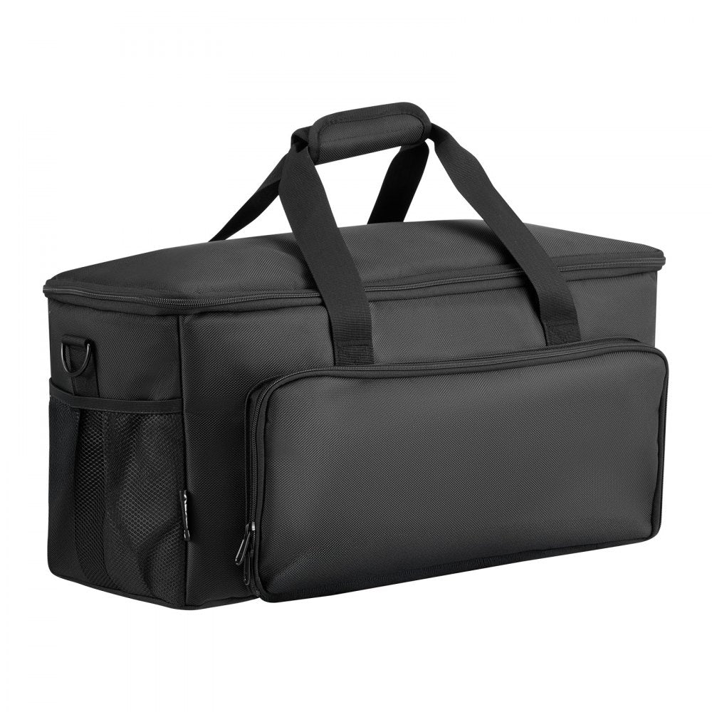 VEVOR Rolling DJ Cable Bag, 1680D, Padded File Gig Bag with Wheels, 6 Detachable Divider, Travel Storage Music Gear Case, for Professional DJ Gear, Musical Instrument and Accessories, Sound Equipment