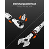 VEVOR Adjustable Click Torque Wrench, 1/2 Inch Drive, 20-160 lbf-ft/27.1-216.8 N.m, Dual-direction and Dual Range Scales, 72-Tooth, ±2% Precision, with Adapter Interchangeable Jaw and Ratchet Head