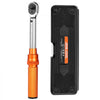 VEVOR Click Torque Wrench Set, 1/4Inch Drive, 20-200lbf-in/2.3-22.6N.m, Dual-direction and Dual Range Scales, 72-Tooth, ±3% High Precision, with Bit Sockets, Extension Bar, for Bicycle Repair, Orange